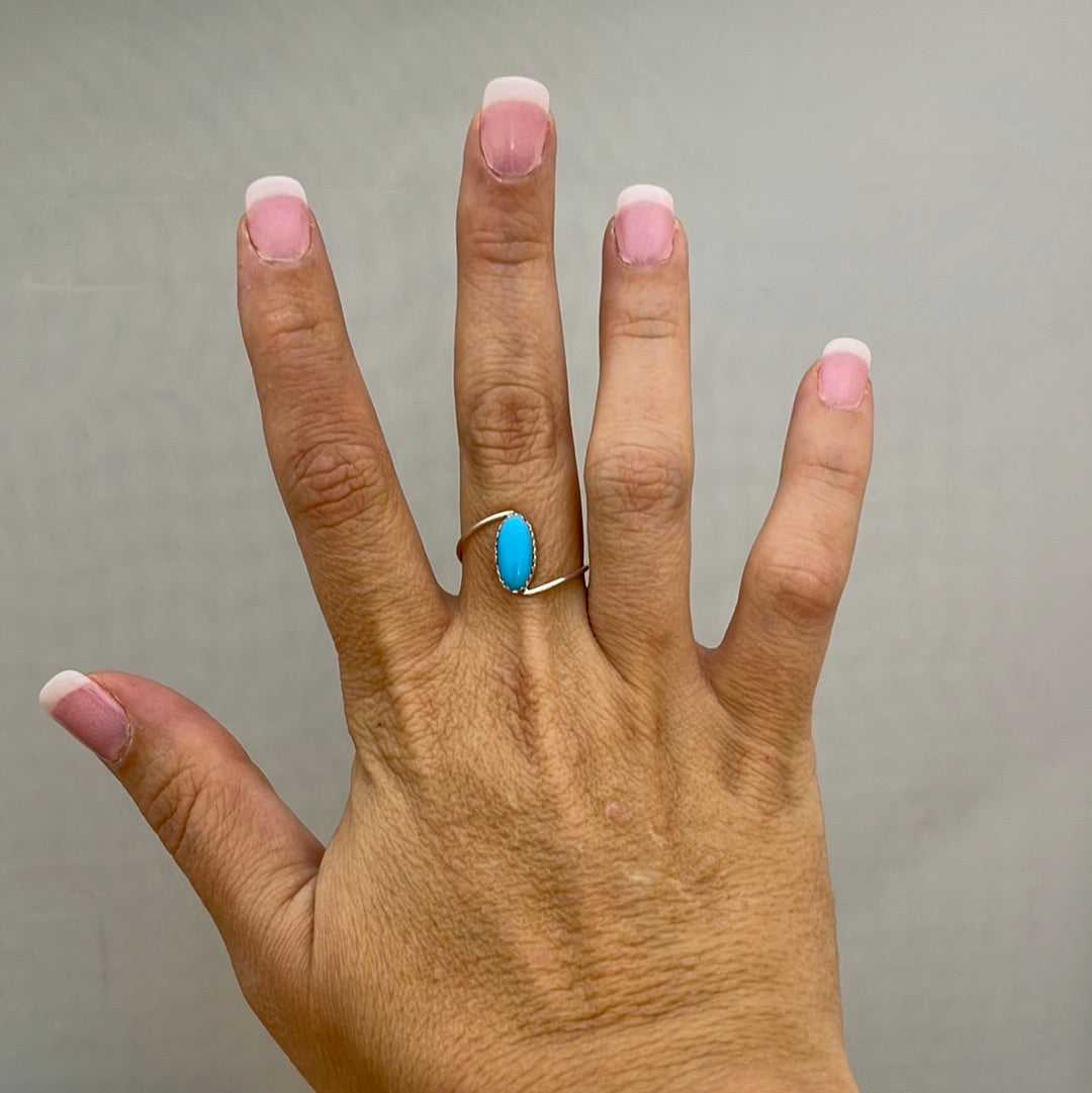 Block Turquoise Ring