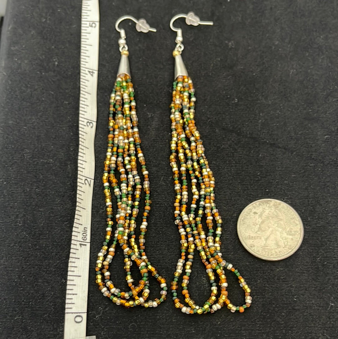 Seed Bead Hook Earrings