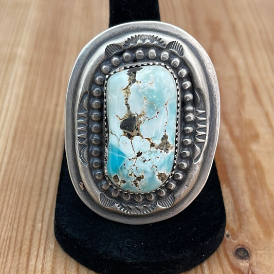 Adjustable Golden Hills Turquoise Ring