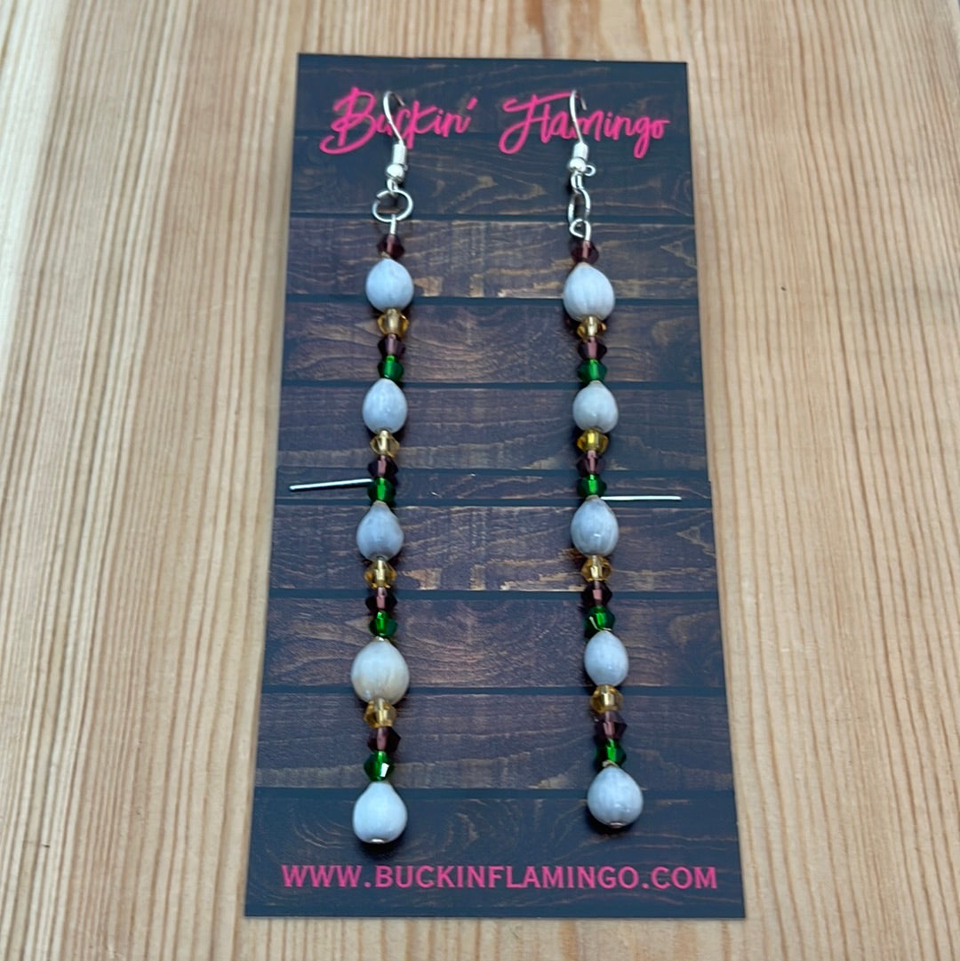 4 1/2” Cherokee Corn Beads on Hook Earring
