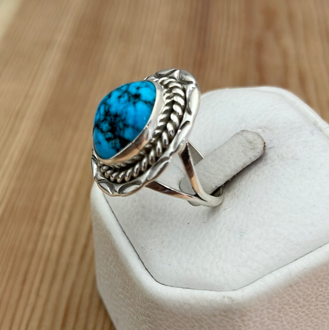 9.0 - Turquoise with Stamping Ring