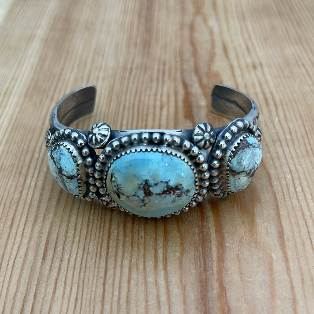 6-6 1/2” Golden Hills Turquoise Cuff Bracelet