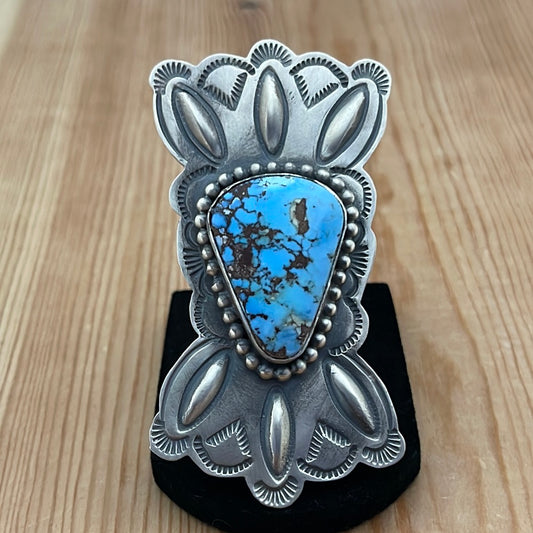 Adjustable Golden Hills Turquoise Ring