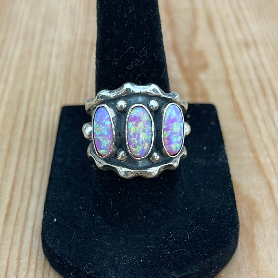 3 Opal Band Ring