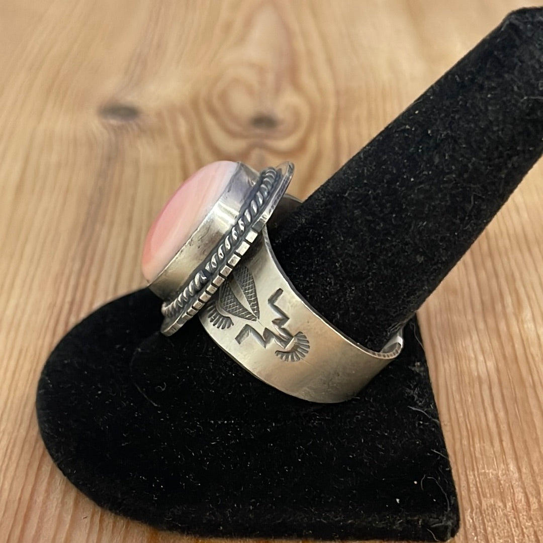 Pink Conch Shell Ring Size 15.5