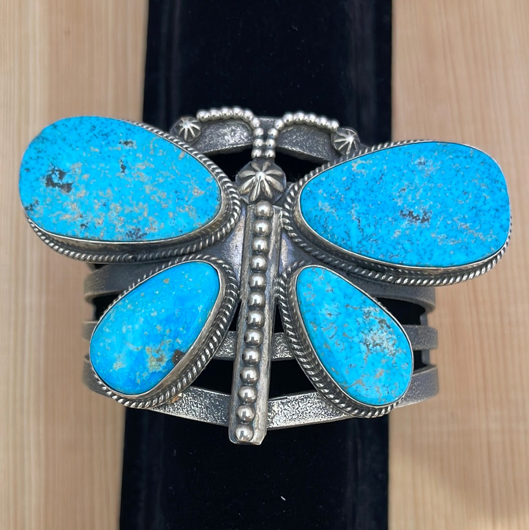 7" Butterfly Turquoise Cuff Bracelet
