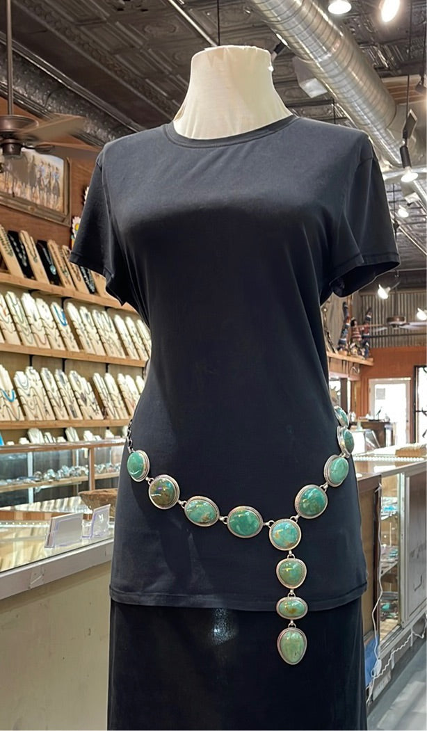 Royston Turquoise 32” Necklace + 7” Drop