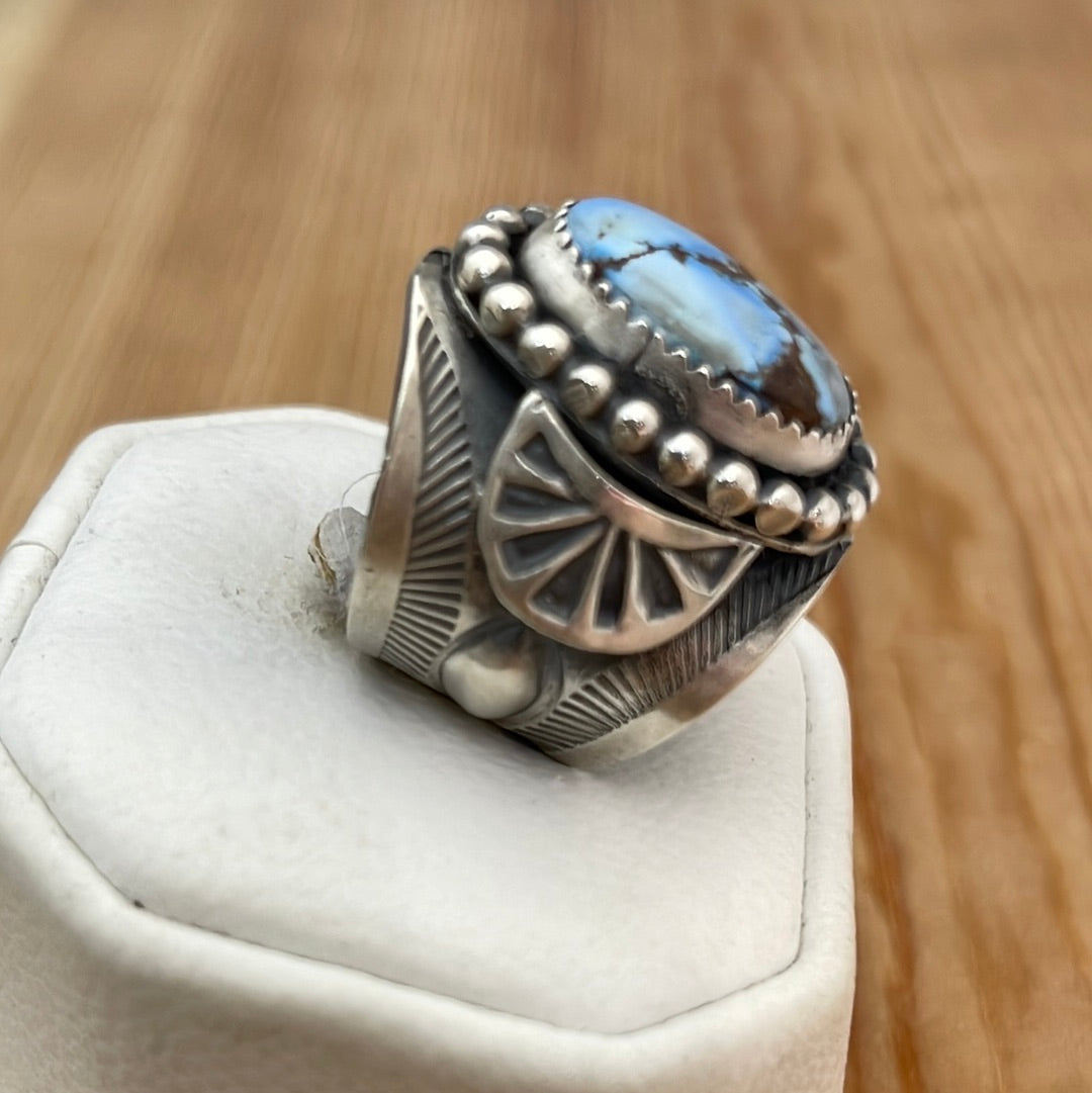 5.5 - Golden Hills Turquoise with Stamped Band