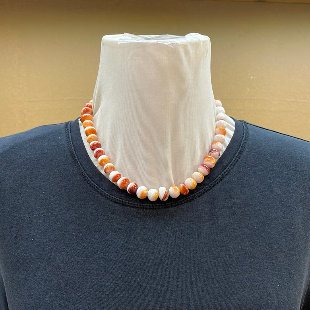 10mm Spiny Oyster Shell 17" Necklace