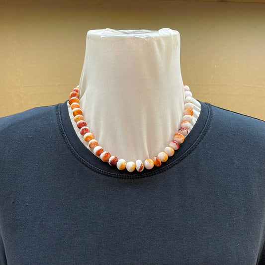 10mm Spiny Oyster Shell 17" Necklace