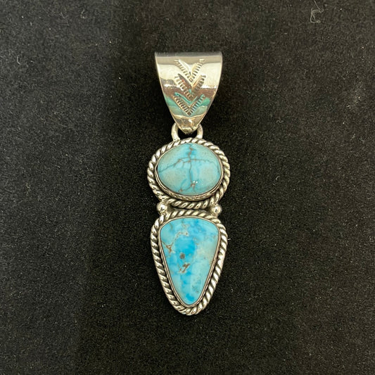 Golden Hills & Sonoran Blue Turquoise Pendant