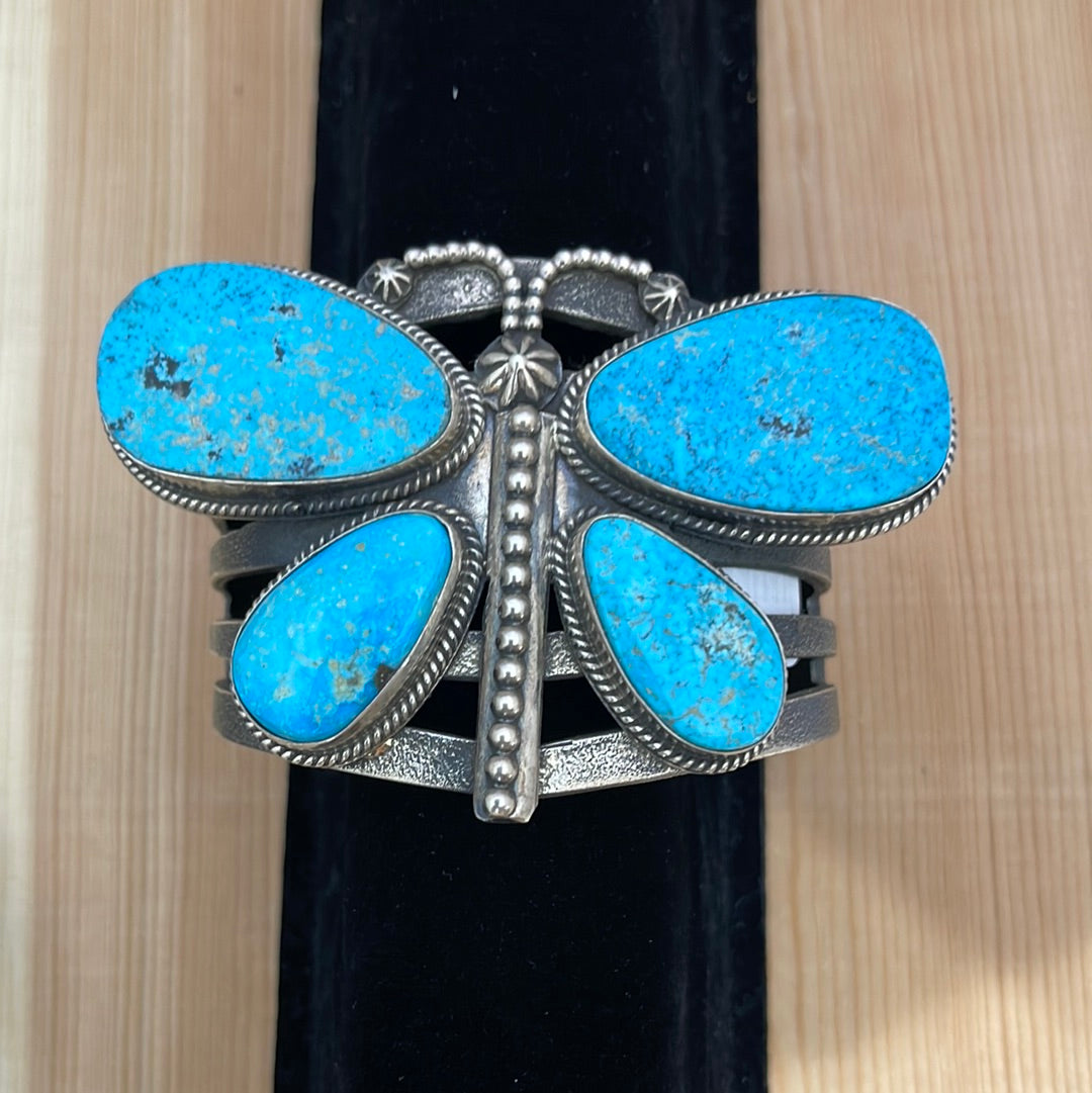 7" Butterfly Turquoise Cuff Bracelet