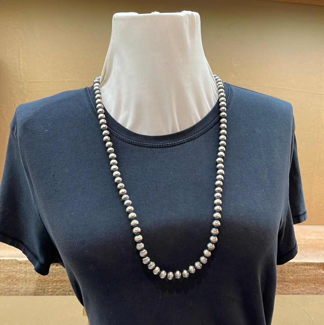30” Necklace 8mm Navajo Pearls
