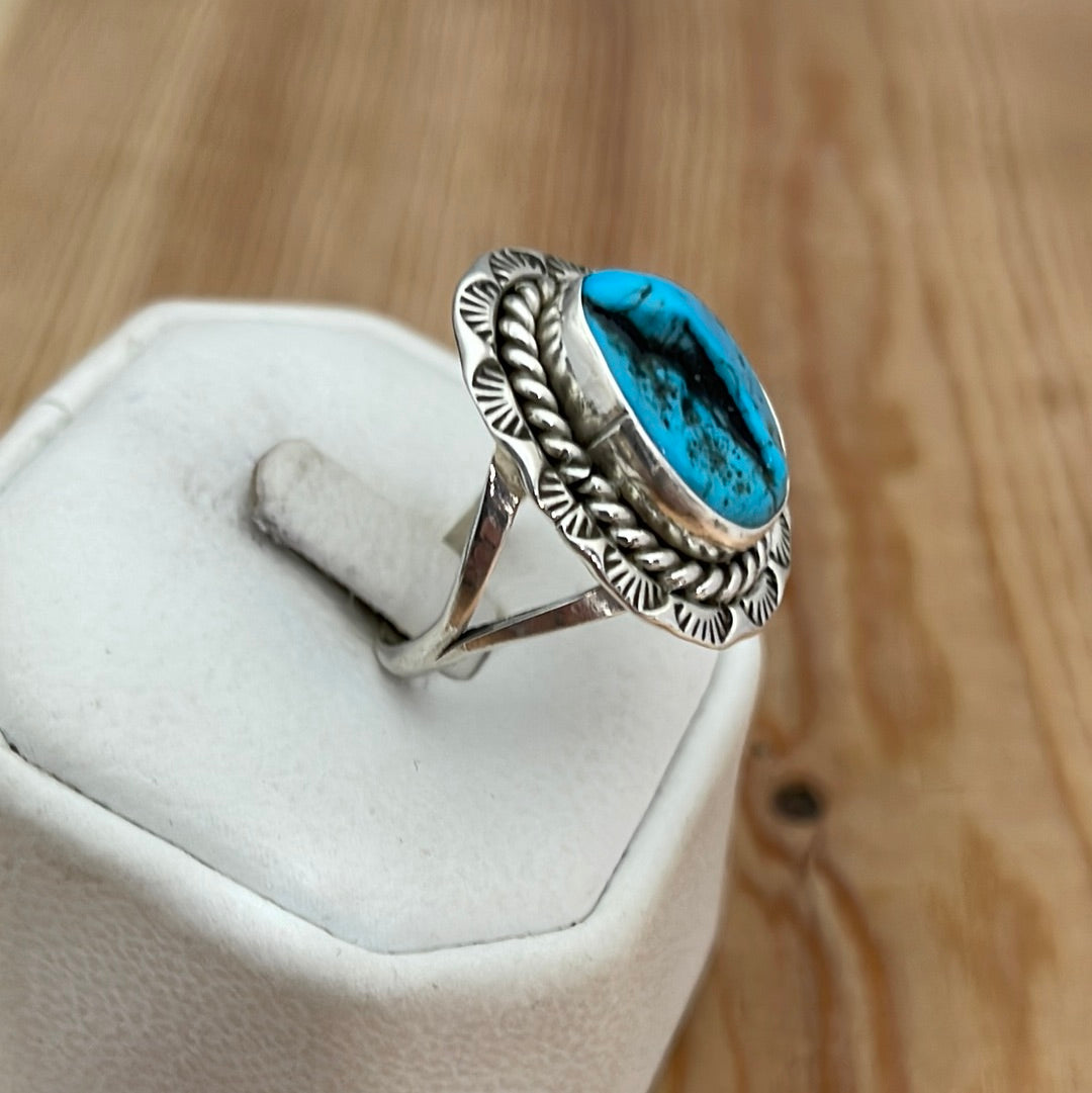 9.0 - Turquoise with Stamping Ring