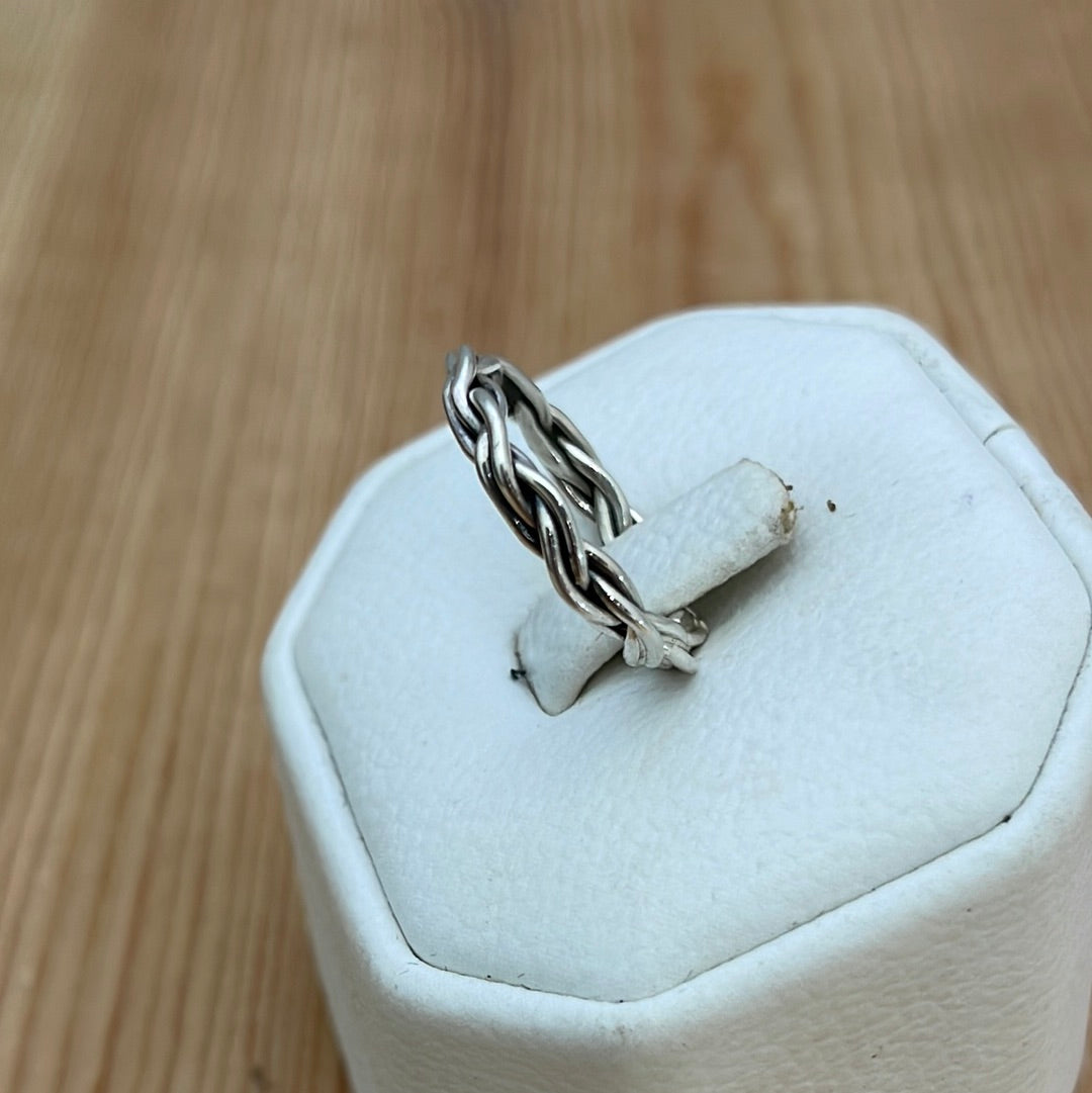 Silver Chain Band Ring