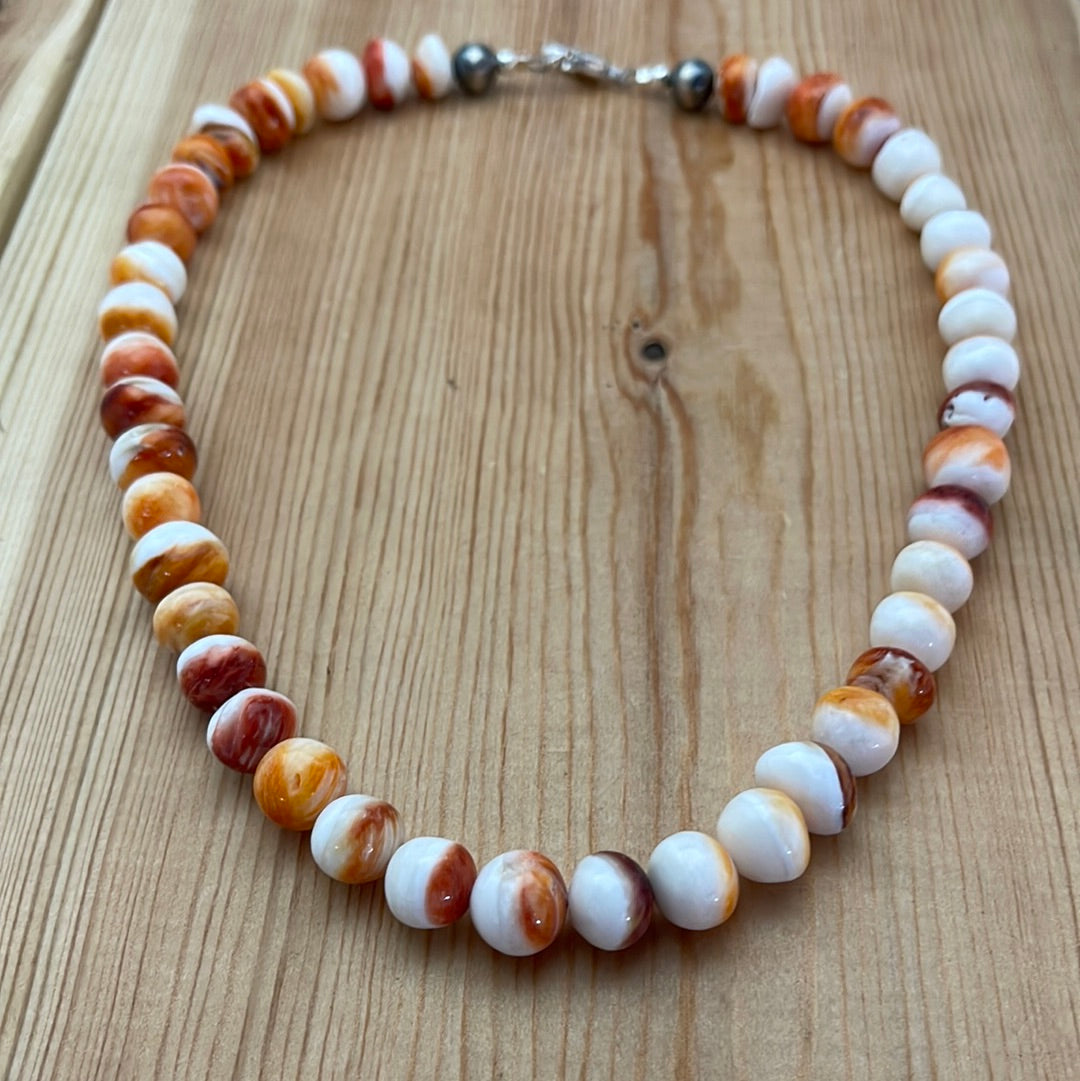 10mm Spiny Oyster Shell 17" Necklace