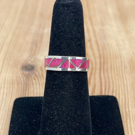 Pink Opal Band Ring
