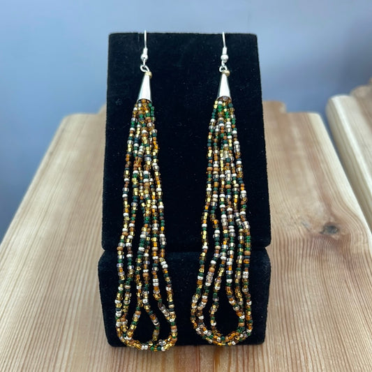 Seed Bead Hook Earrings