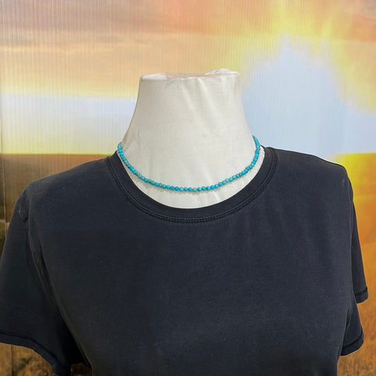 16" Necklace with 4mm Turquoise