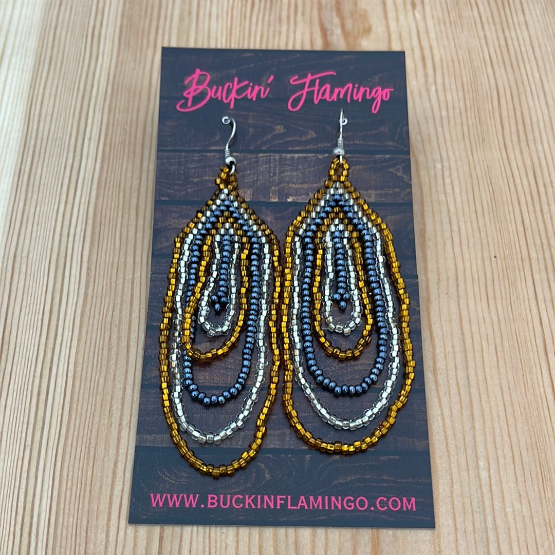 Gold Layered Seed Bead Earrings