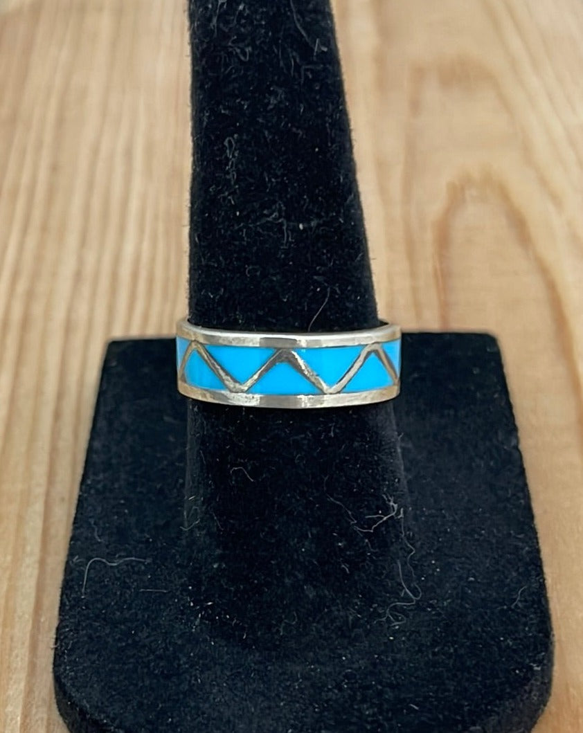 Block Turquoise Triangle Band