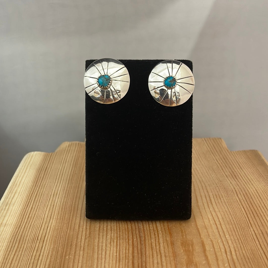 Concho with Turquoise Earrings