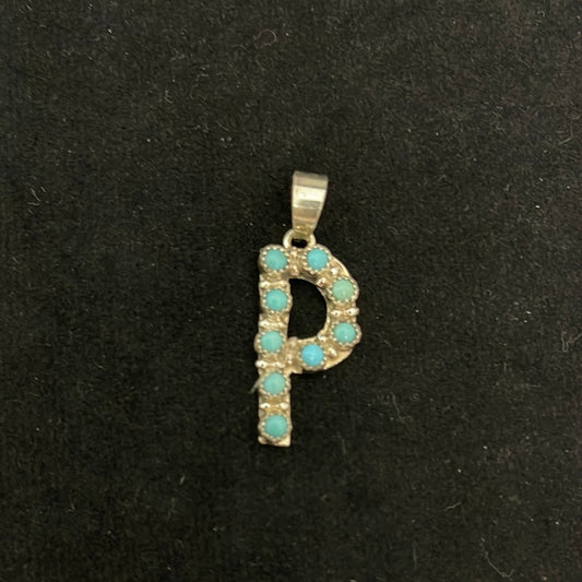 "P" Turquoise Pendant