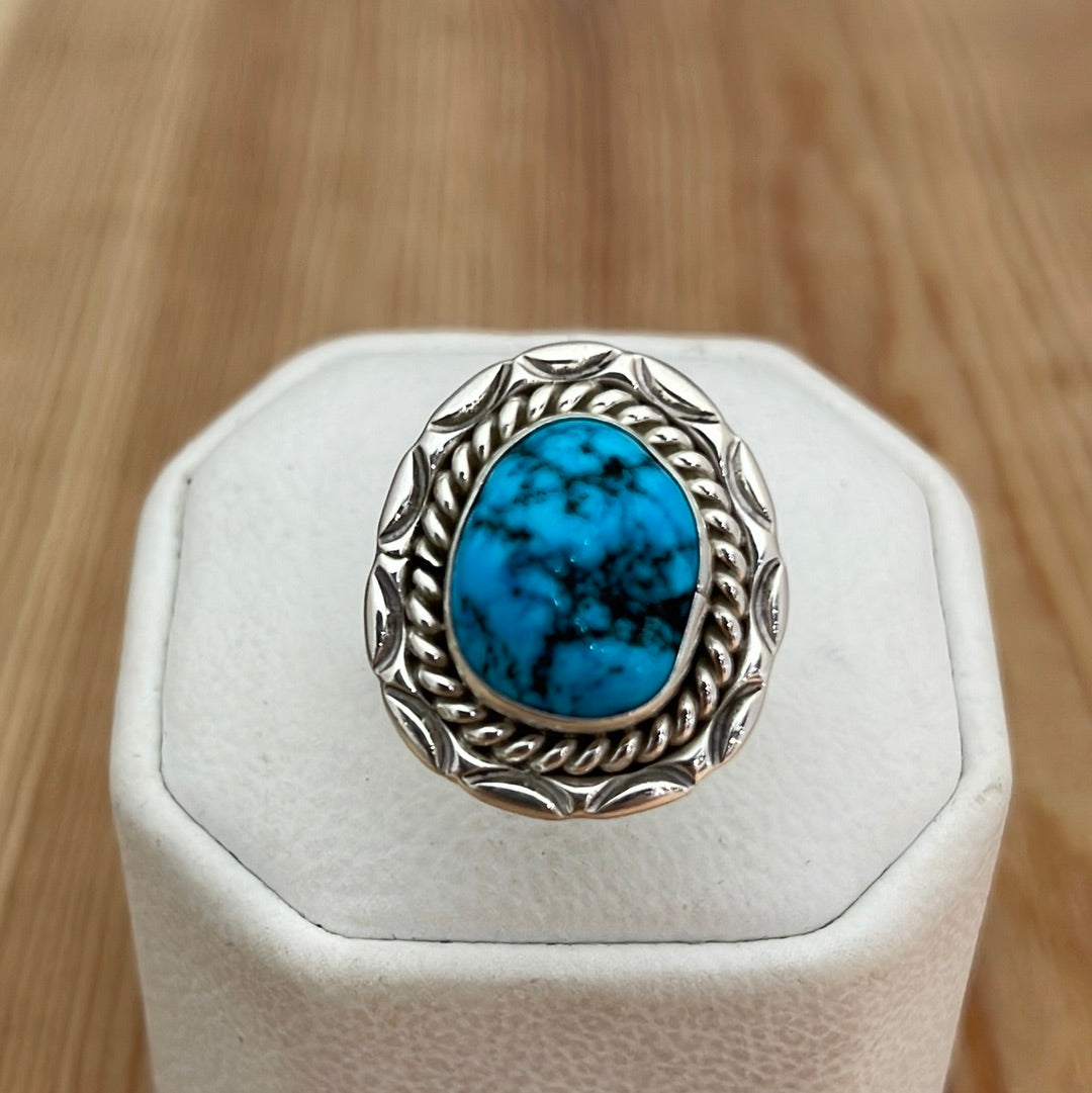 9.0 - Turquoise with Stamping Ring