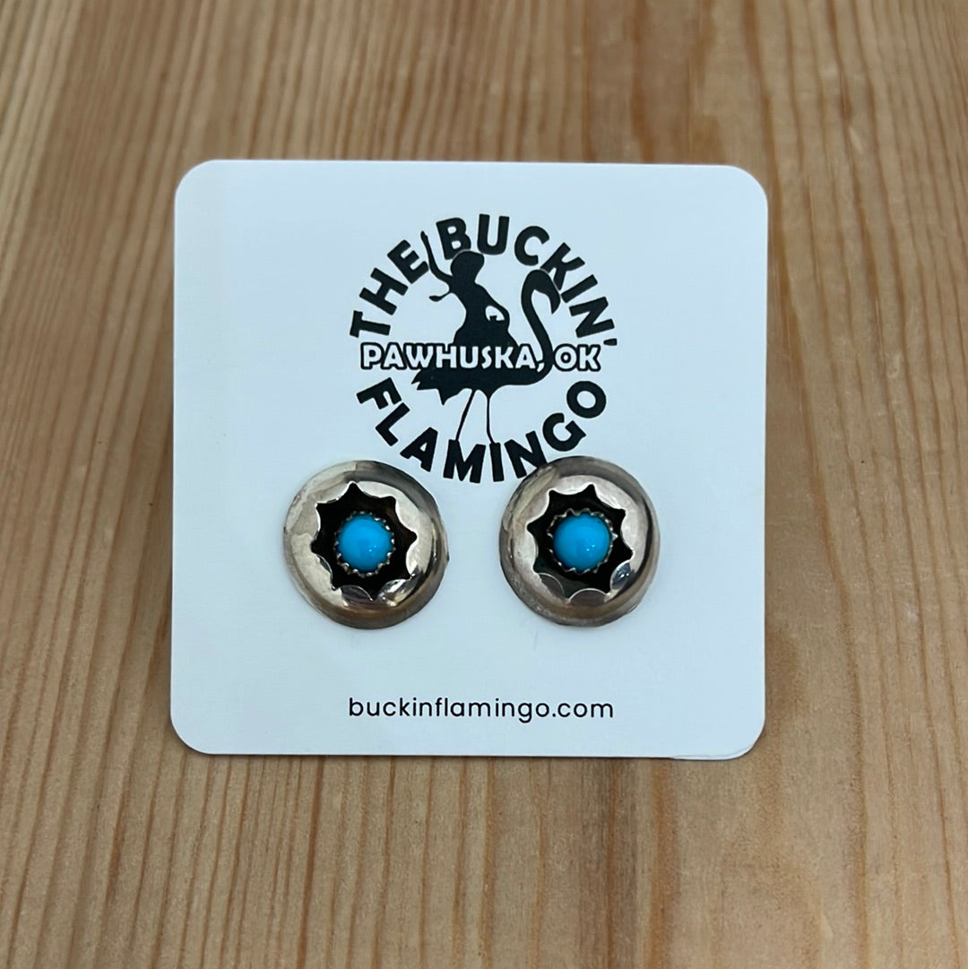Turquoise Shadow Box Post Earrings