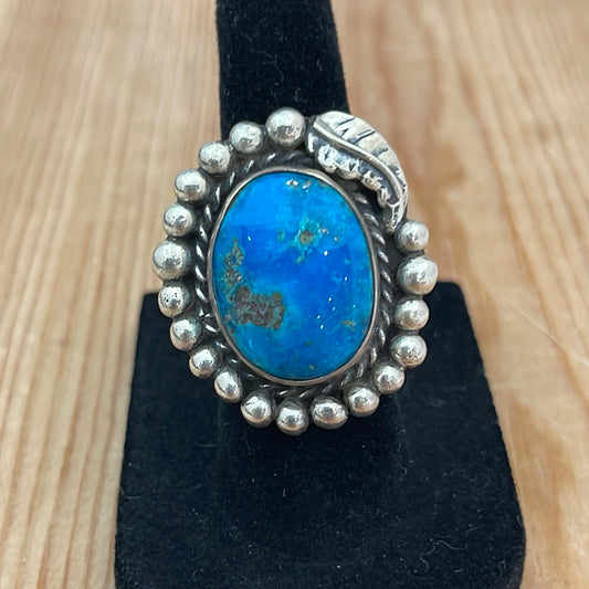 6.5 - Turquoise Ring with Leaf