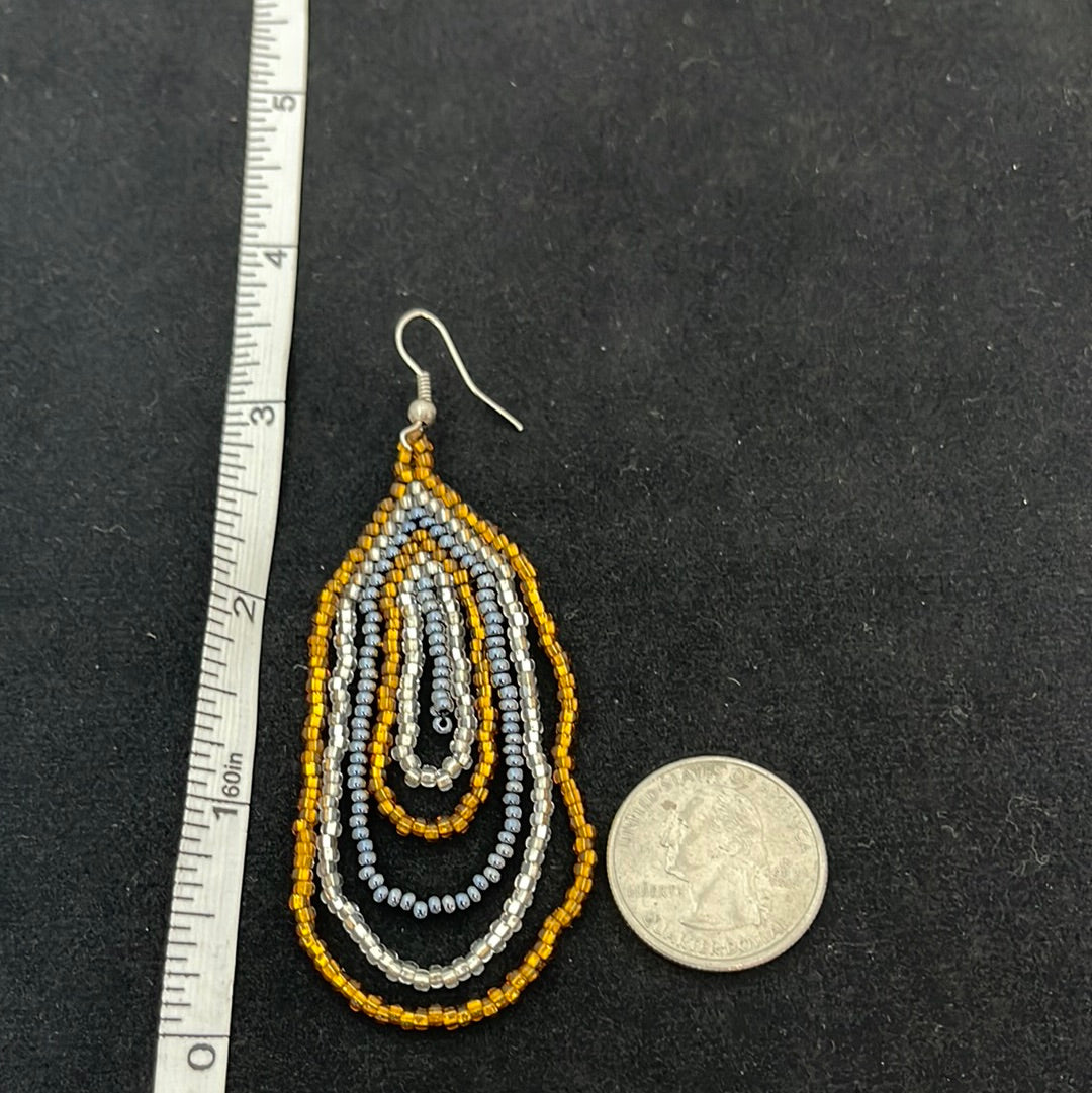 Gold Layered Seed Bead Earrings