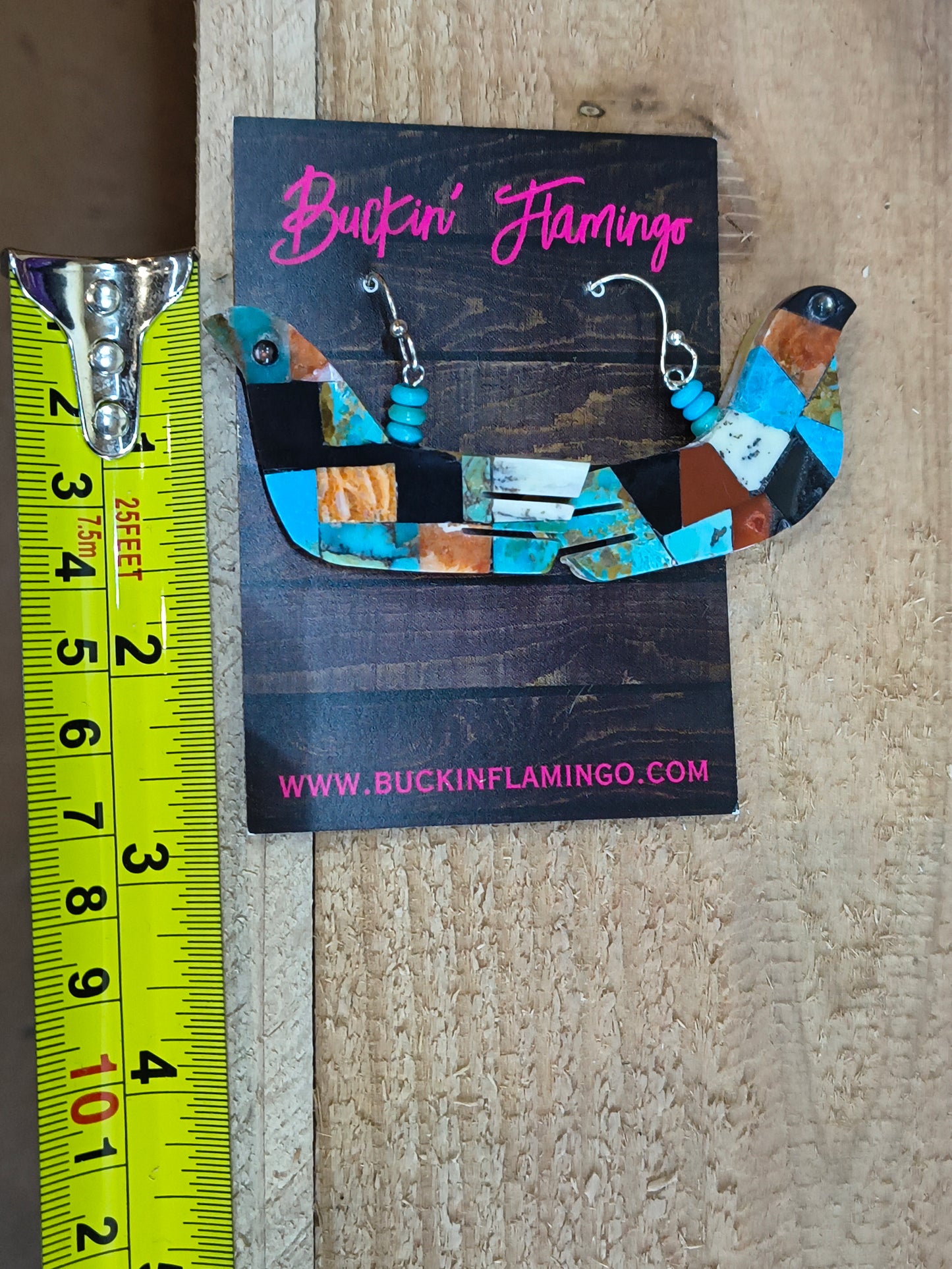 Lapidary Bird Dangle Earrings by Jolene Bird