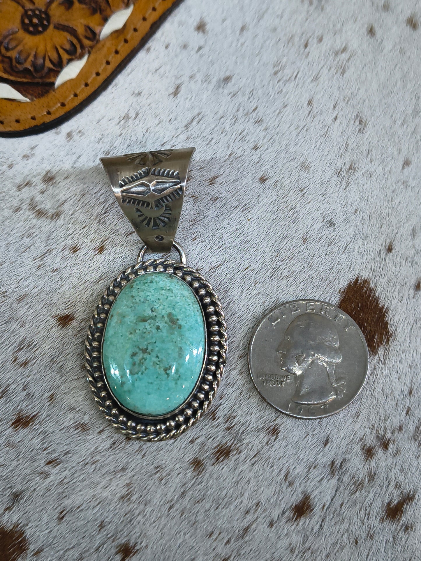 Emerald Valley Pendant by T. Nez, Sr. (13.5 mm bail)