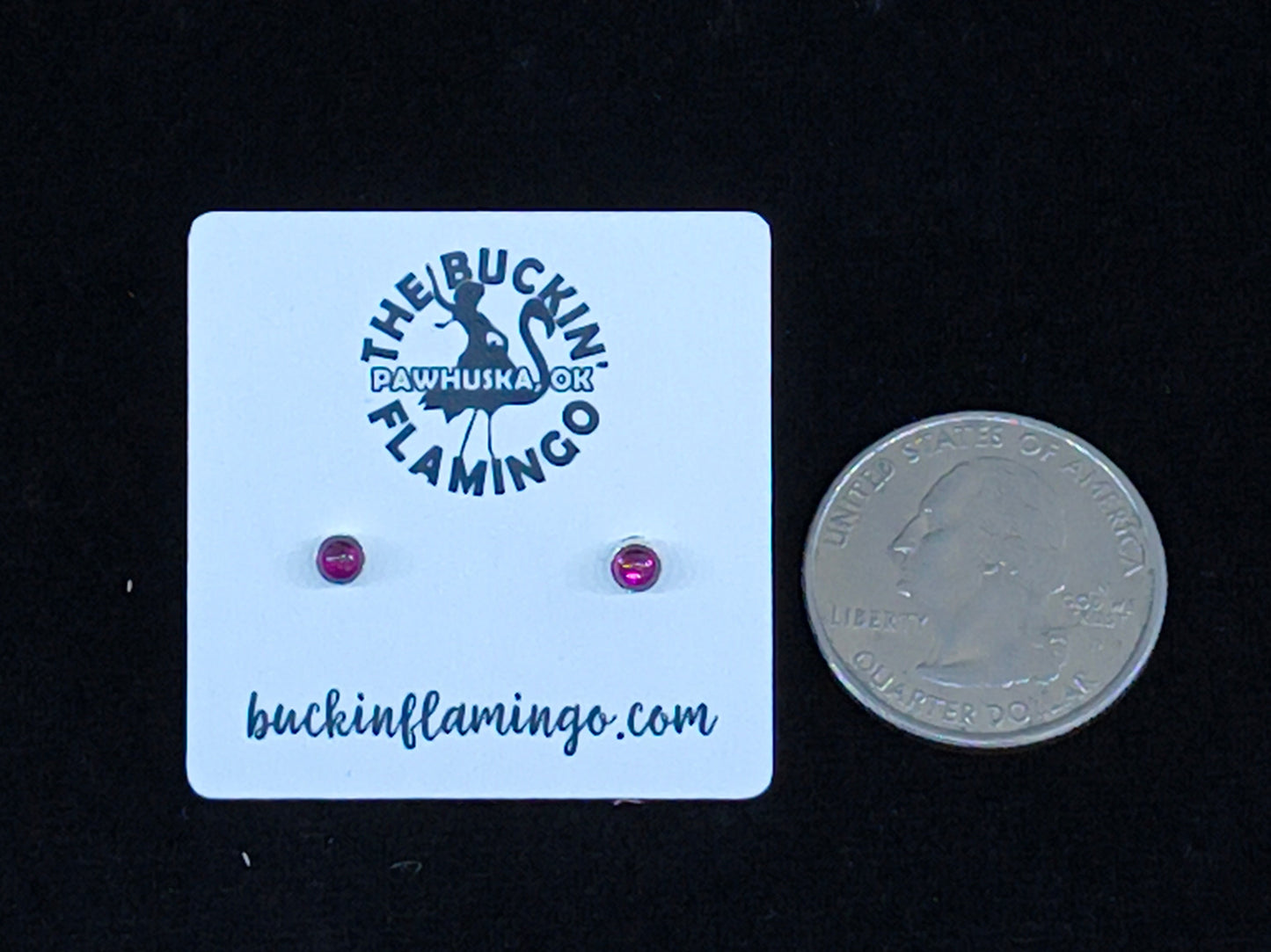 3 mm Garnet Post Earrings