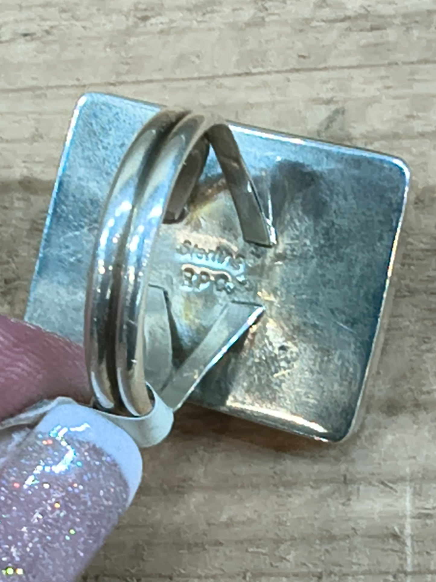 10.5 Multi Stone Square Ring By Ronald And Petra Chavez Santo Domingo