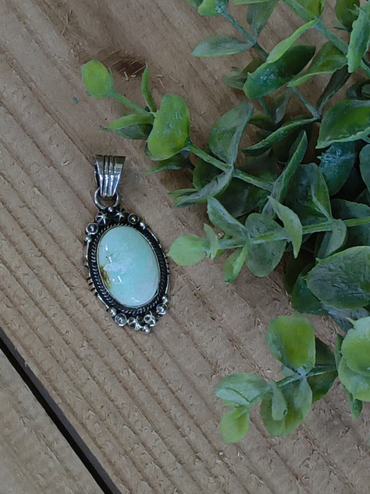 Palomino Turquoise Pendant with a 7mm Bale by Daniel Benally, Navajo