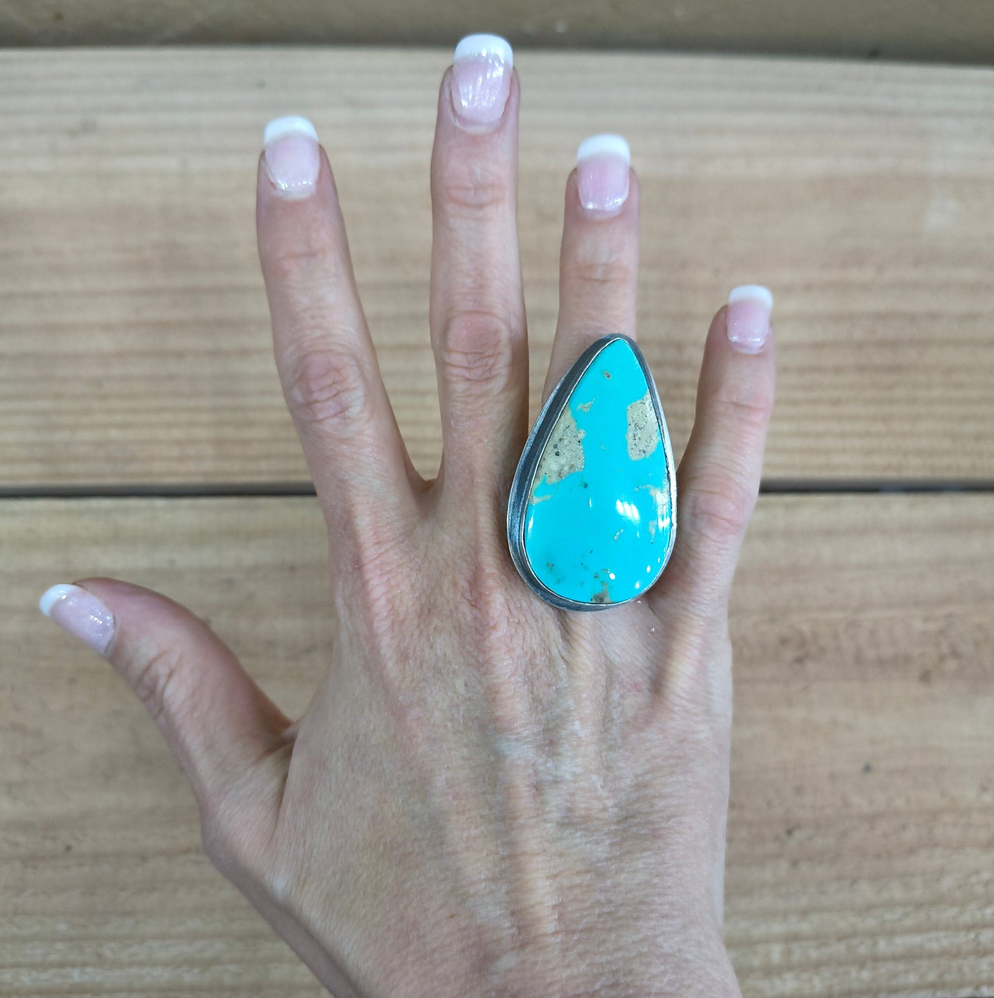 7.0 Turquoise Teardrop Ring