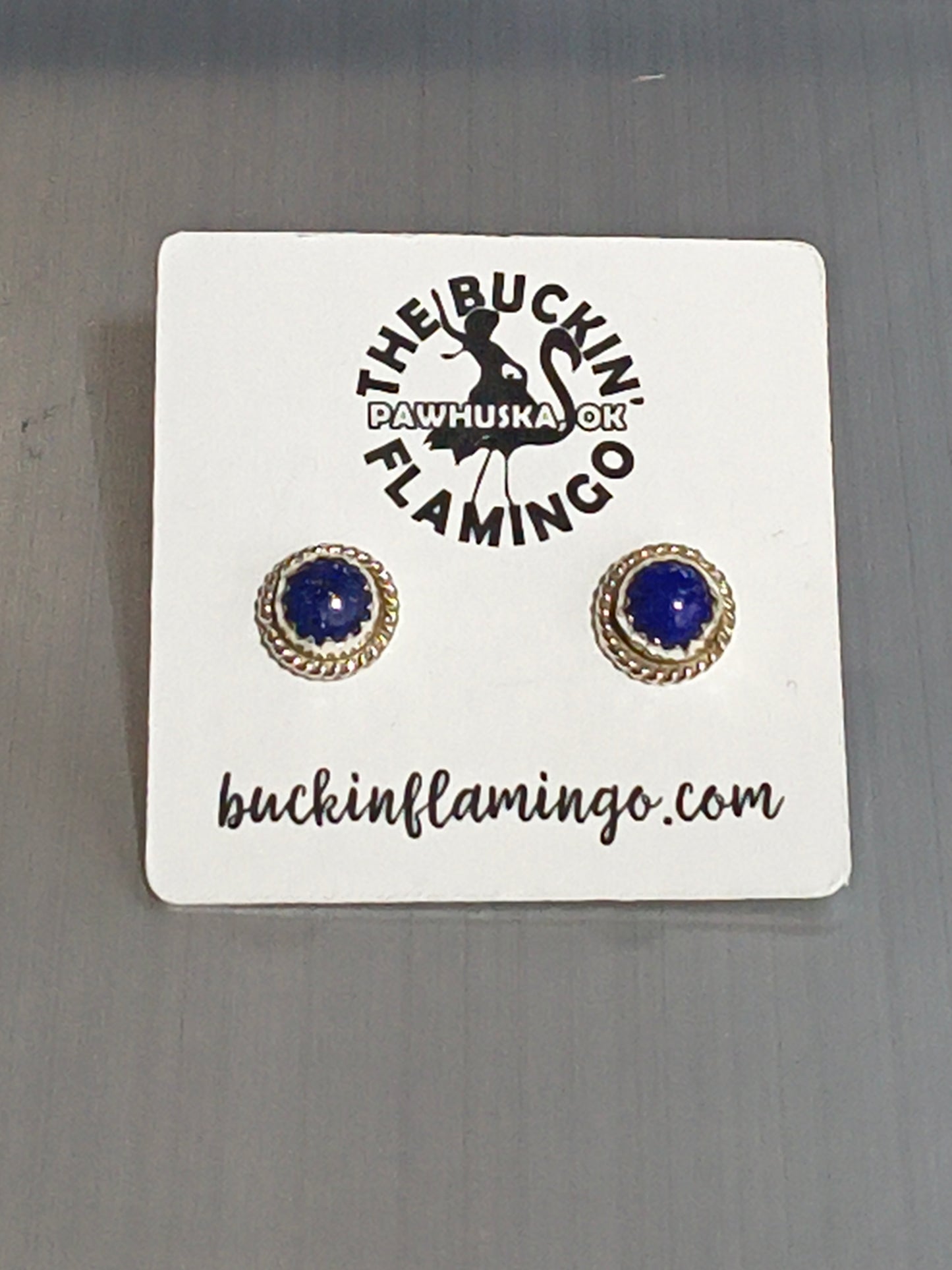 Blue Lapis 7.5 mm Post Earrings