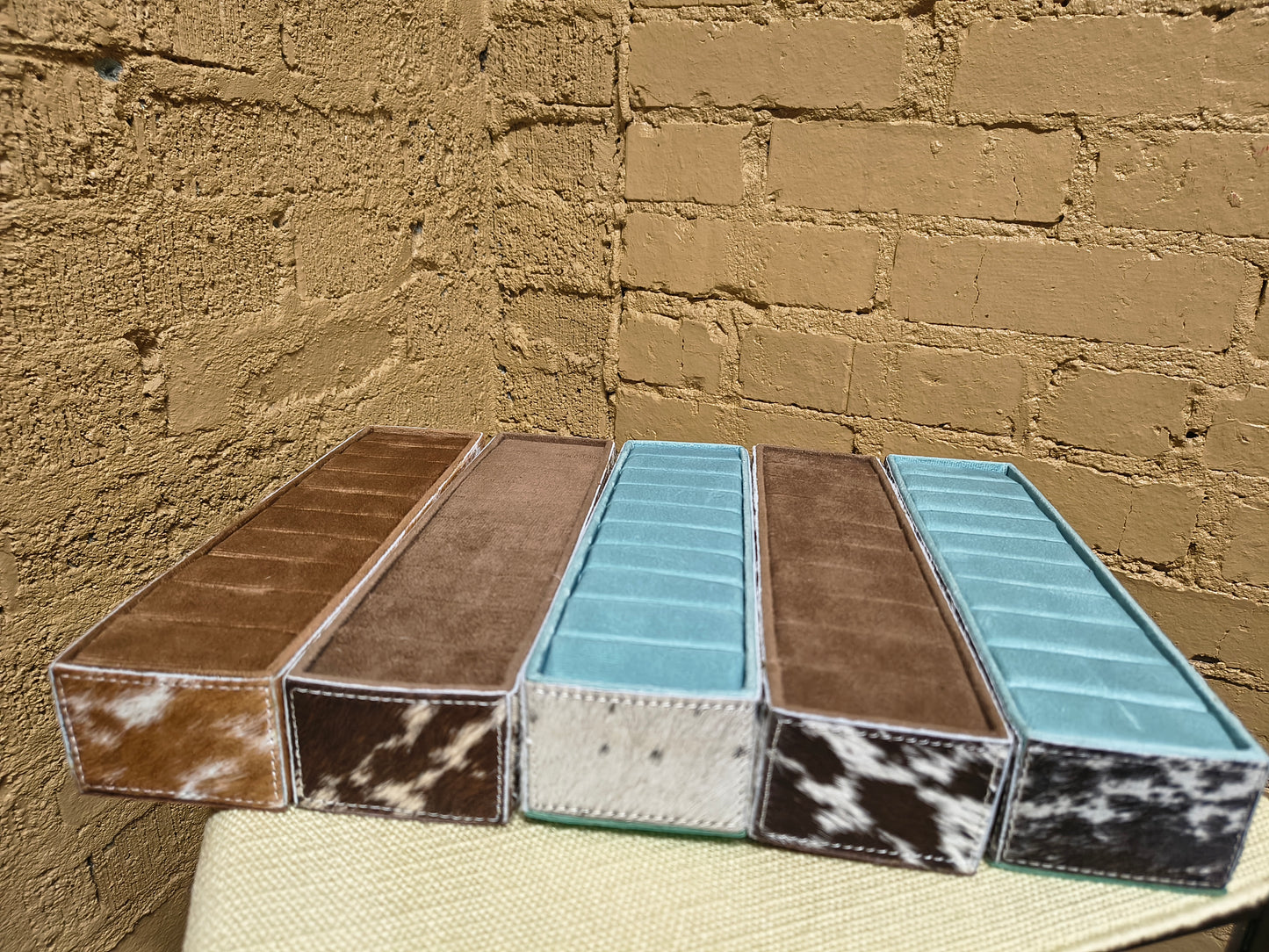 Cowhide Ring Display Box