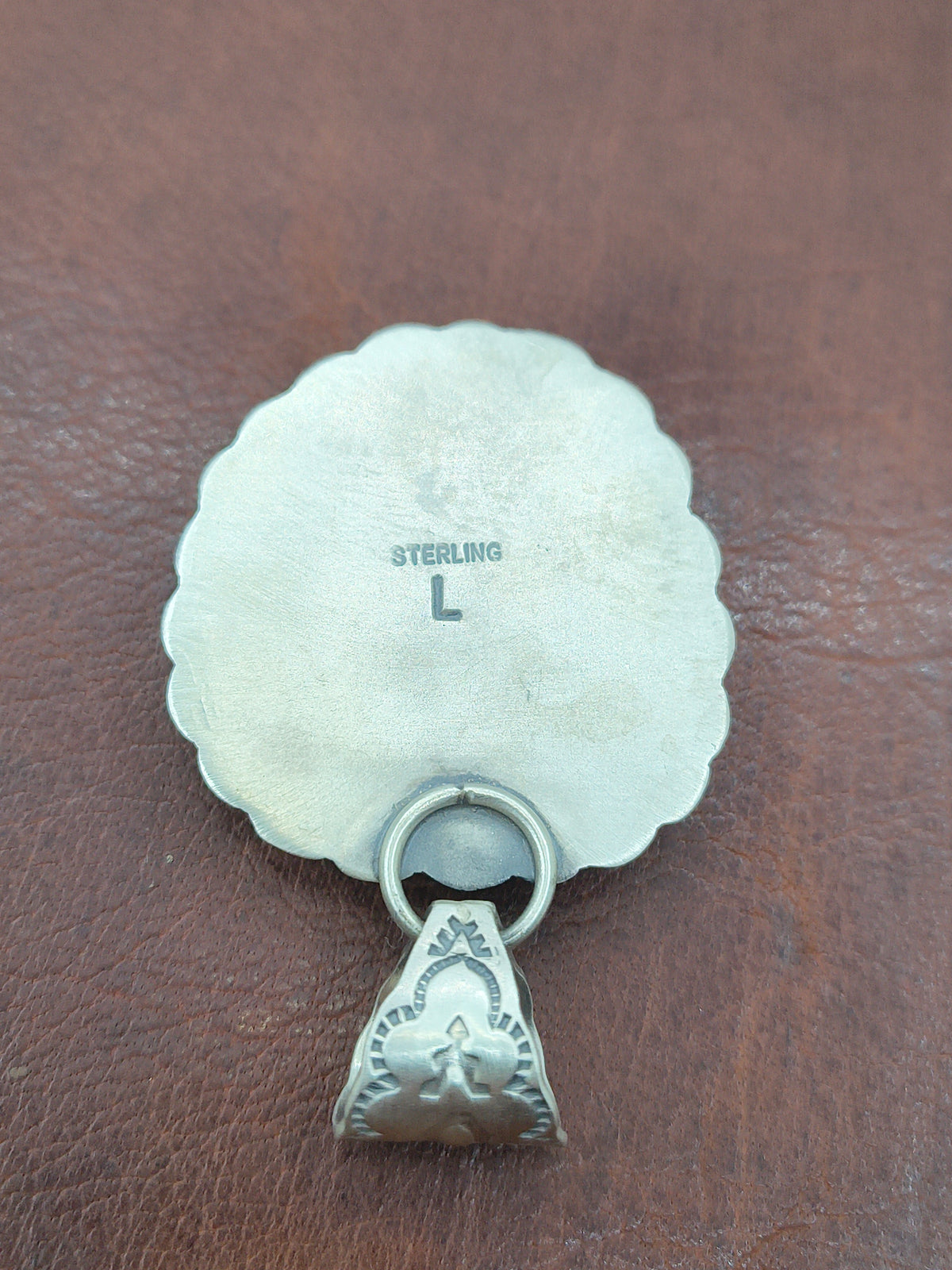 White Buffalo Pendant by Stamped "L" by Artist