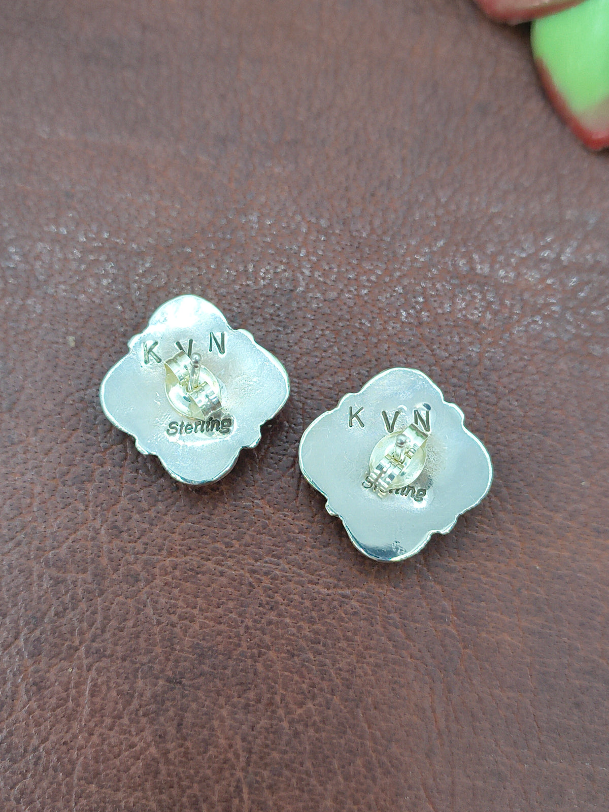 Hot Pink Opal Earrings by Kenneth Natewa & Velda Cachini, Zuni