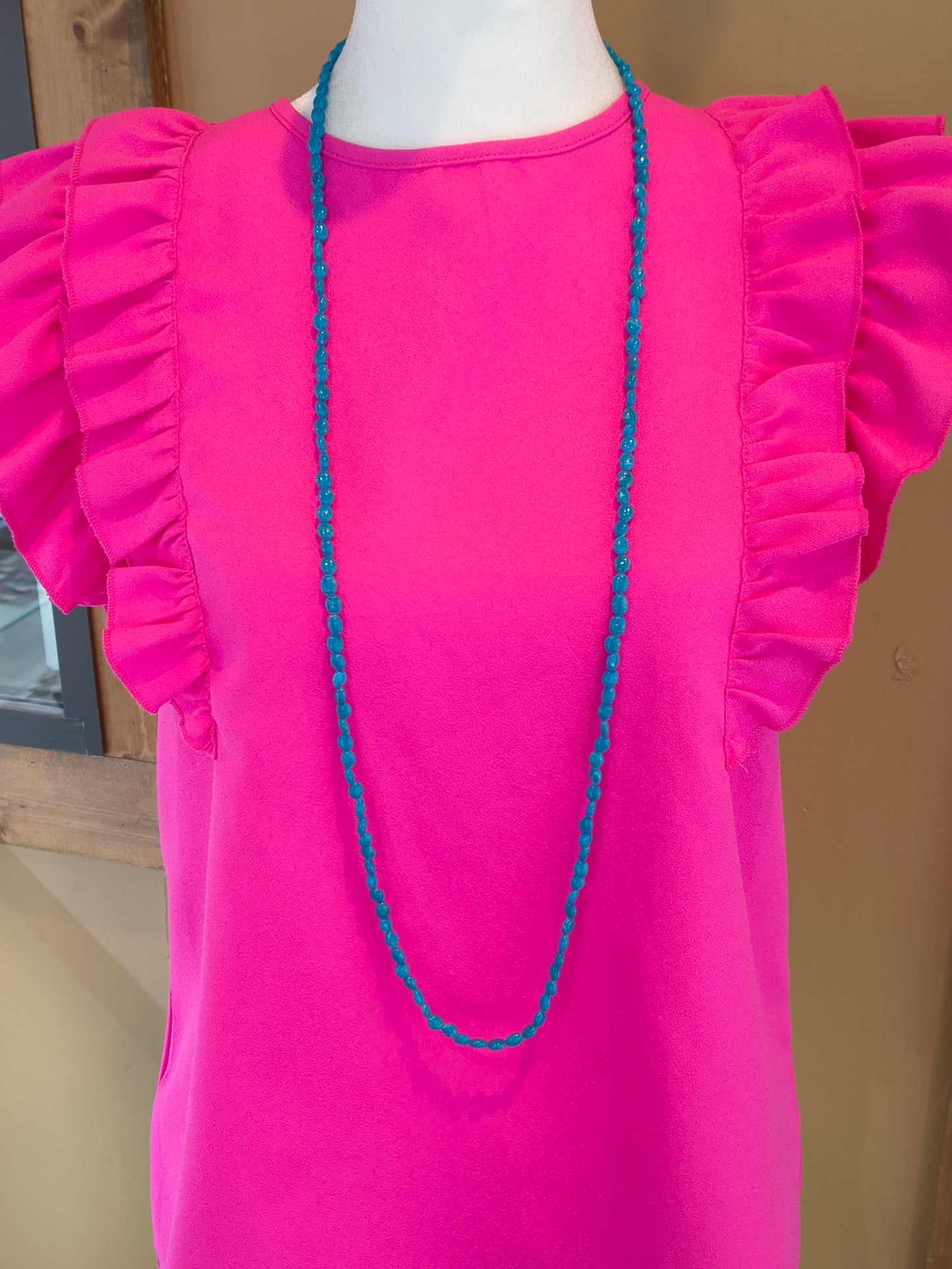 Natural Turquoise Bead 40" Necklace