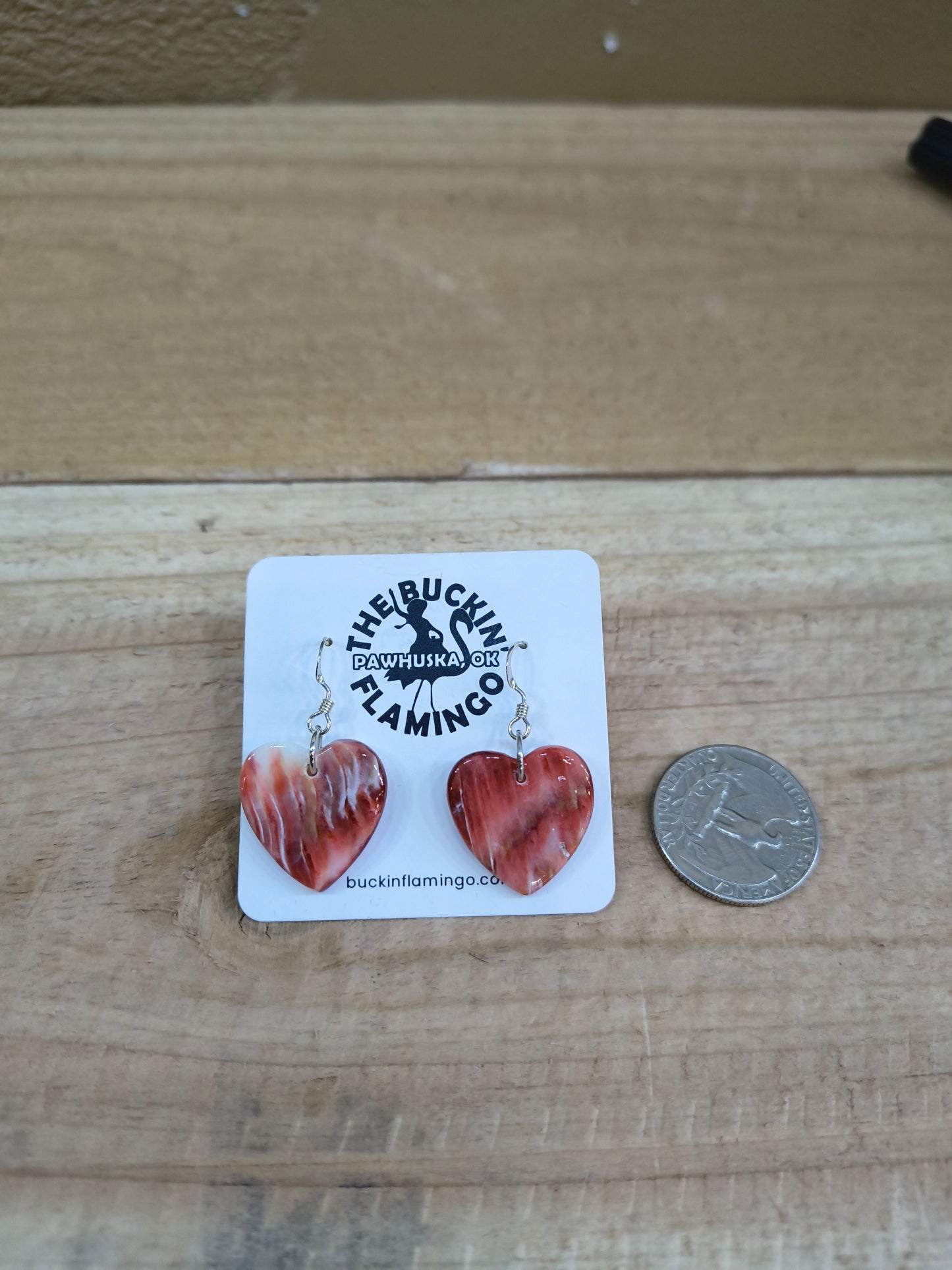 Spiny Oyster Shell Heart Earrings