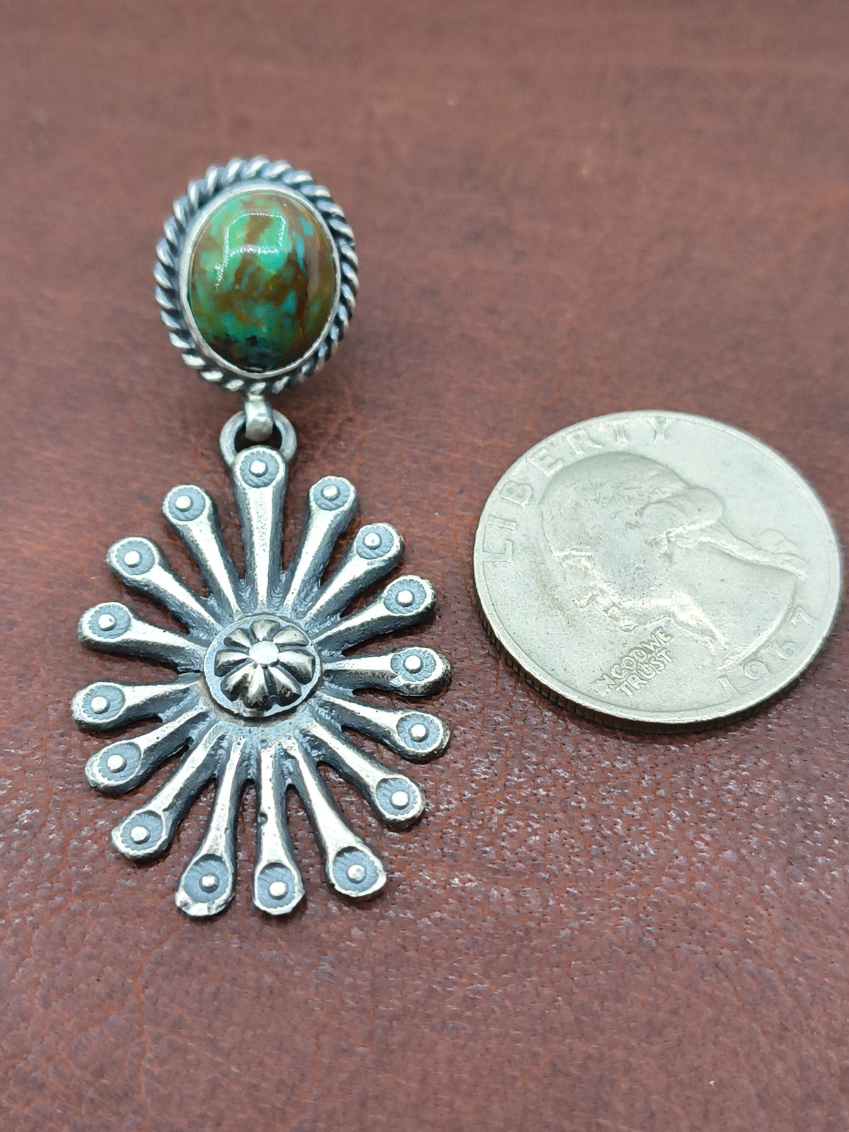 Kingman Turquoise Post by Kevin Bellah, Navajo