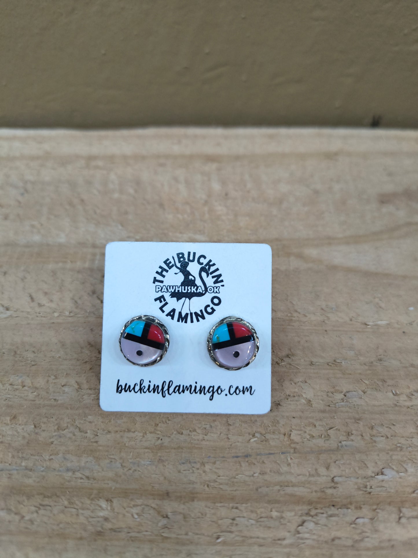 11mm Zuni Sunface Post Earrings