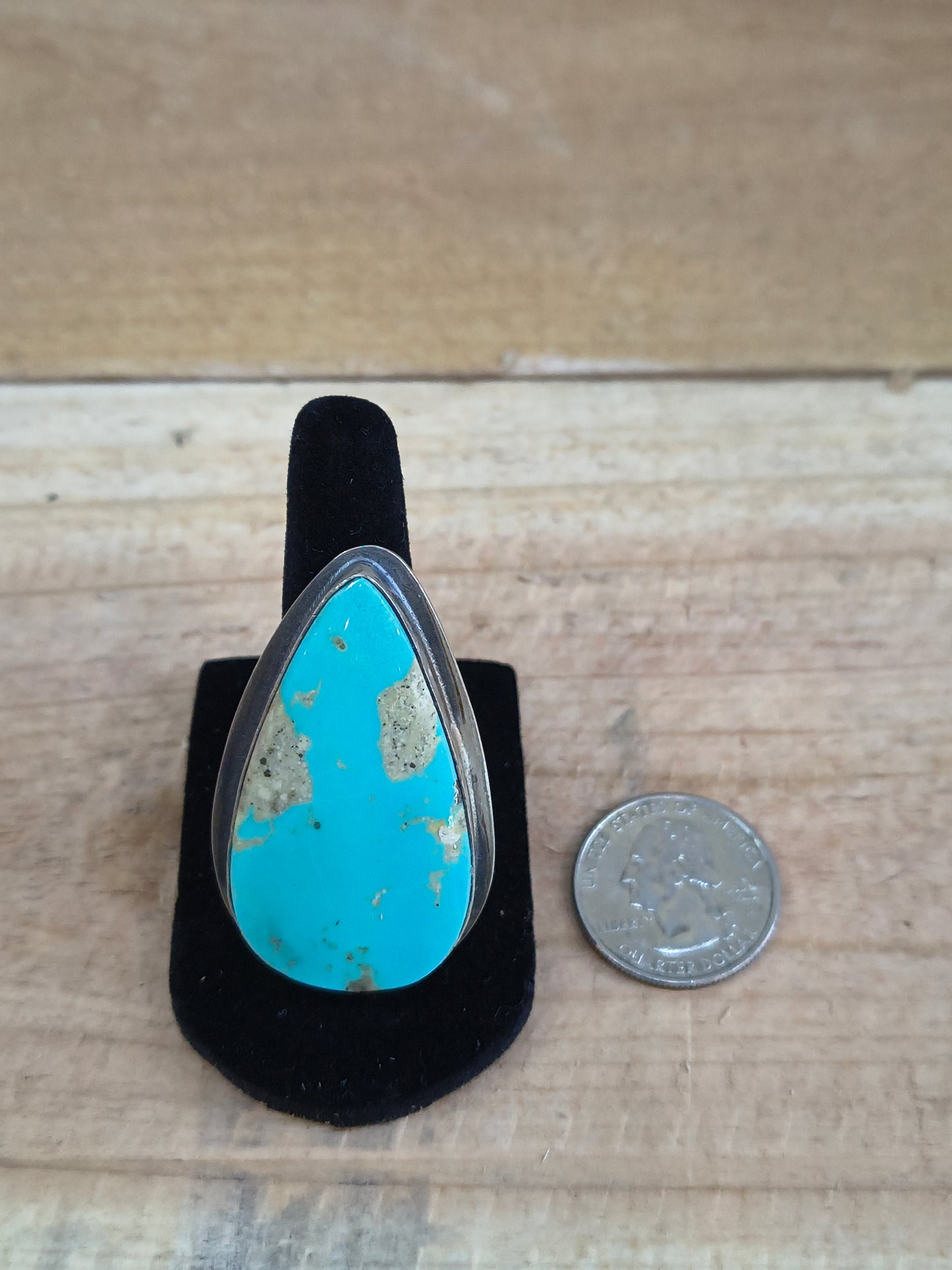 7.0 Turquoise Teardrop Ring