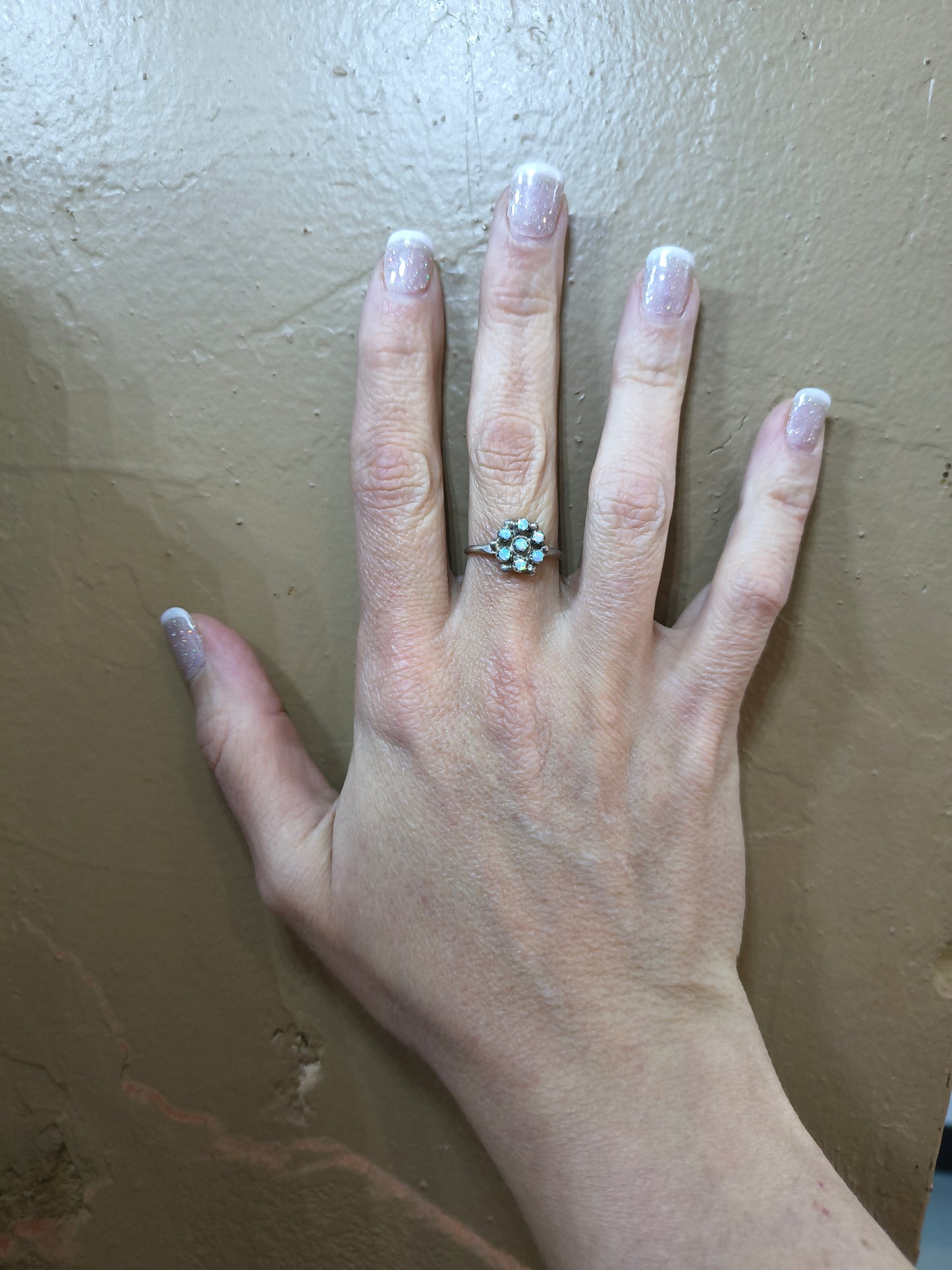 8.0 - Opal Cluster Stone Ring