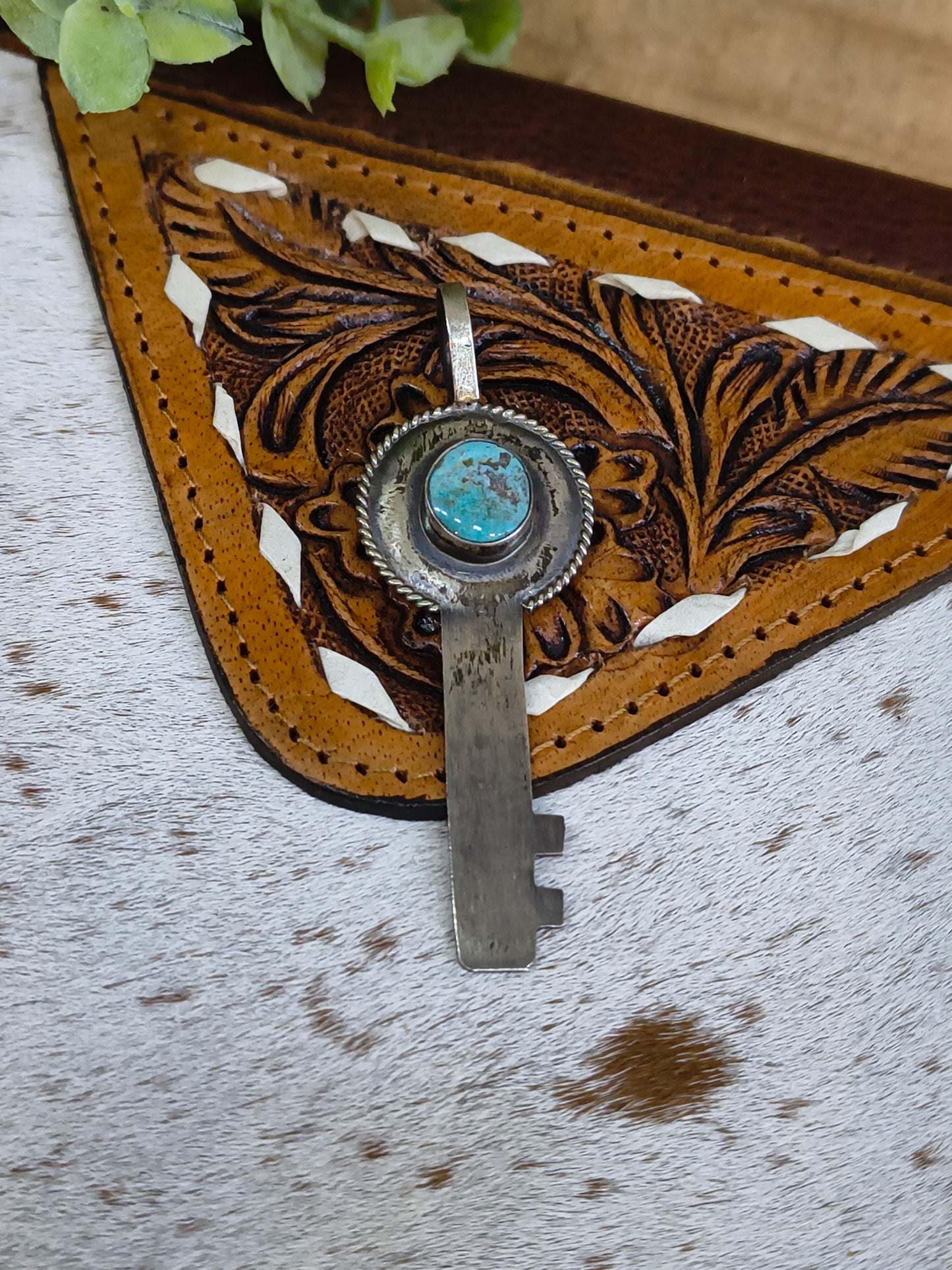 Thunder Mountain Turquoise Pendant 8mm Bail by Scott Skeets, Navajo