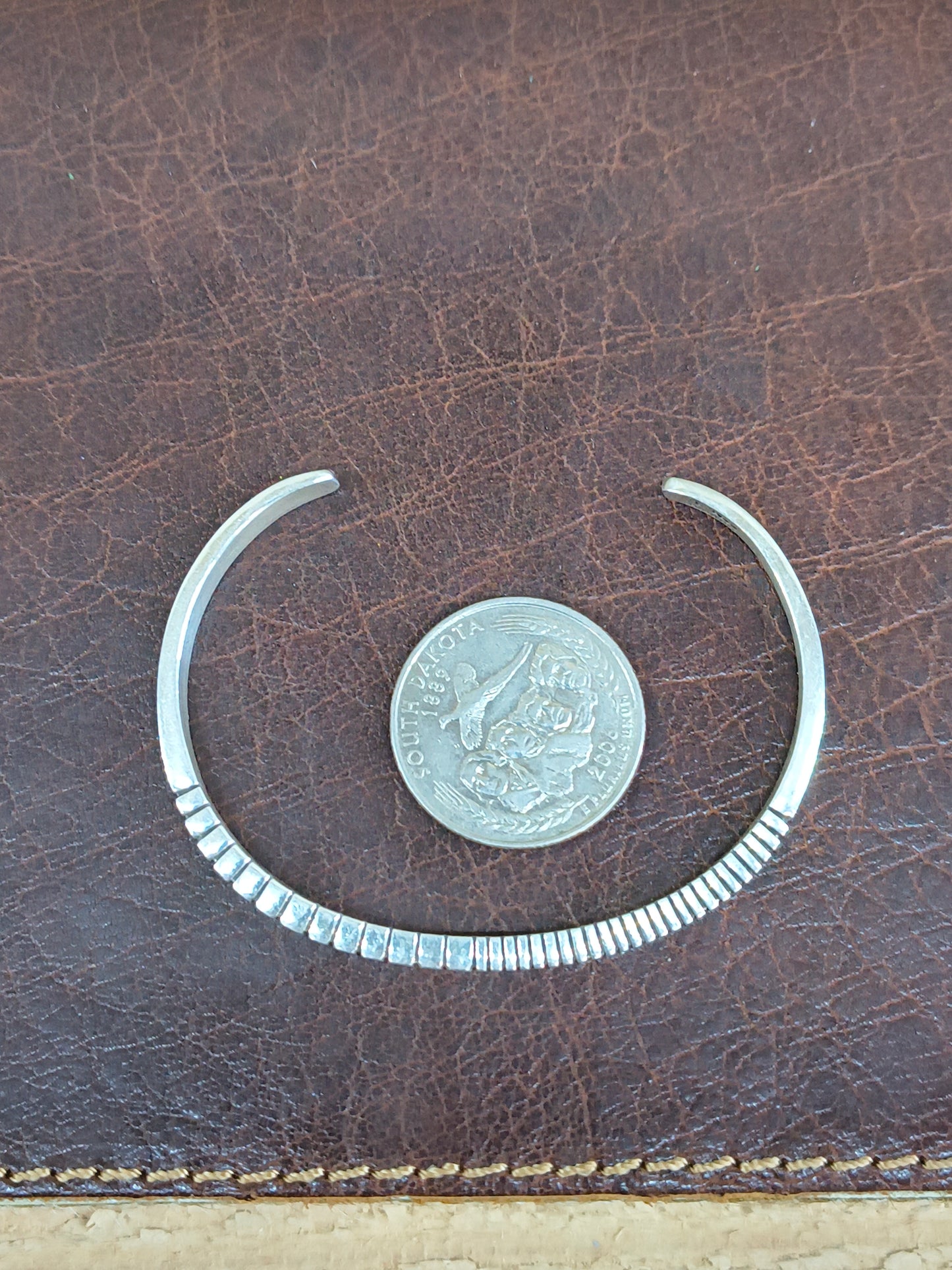 6"-7" Sterling Silver Modern Cuff by J Nez, Navajo