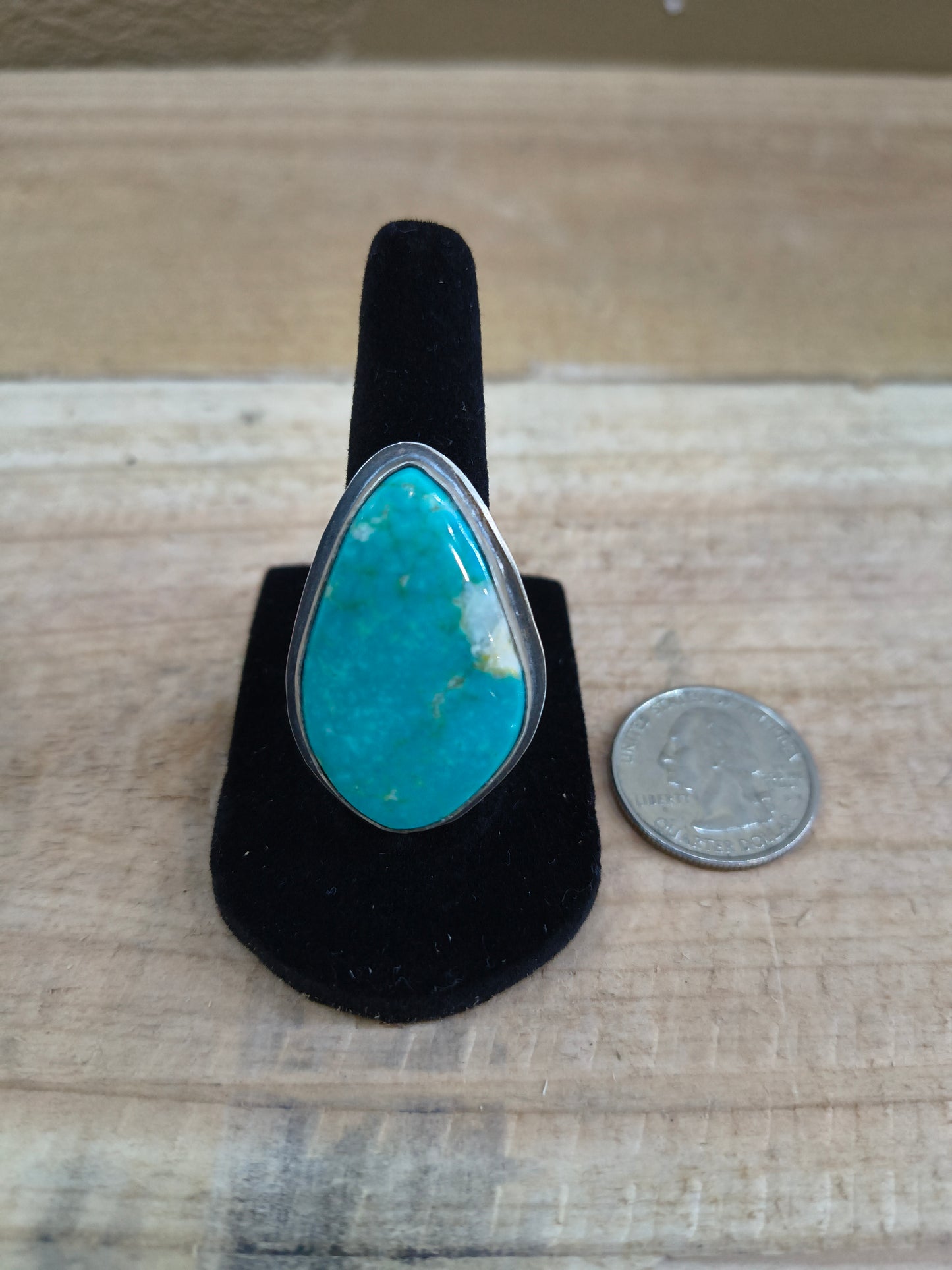 7.5 Turquoise Teardrop Ring